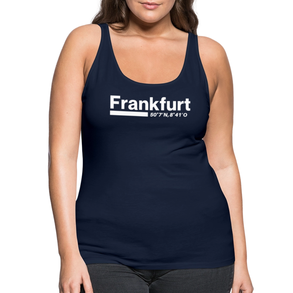 Tanktop Ladies Frankfurt (Main) "Bold GPS White" - Navy