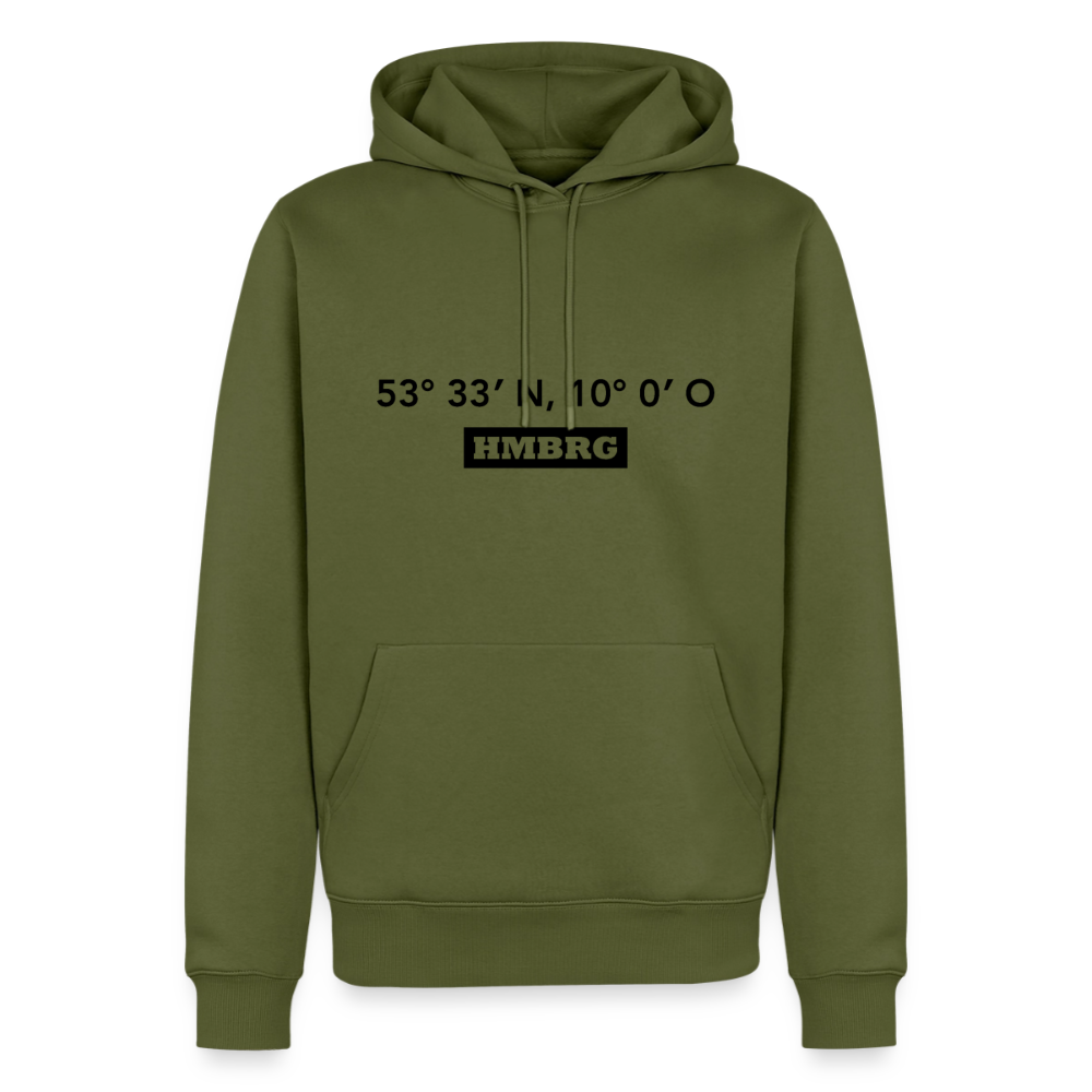 Hoodie Hamburg "HMBRG GPS" Dark Edition - Khaki