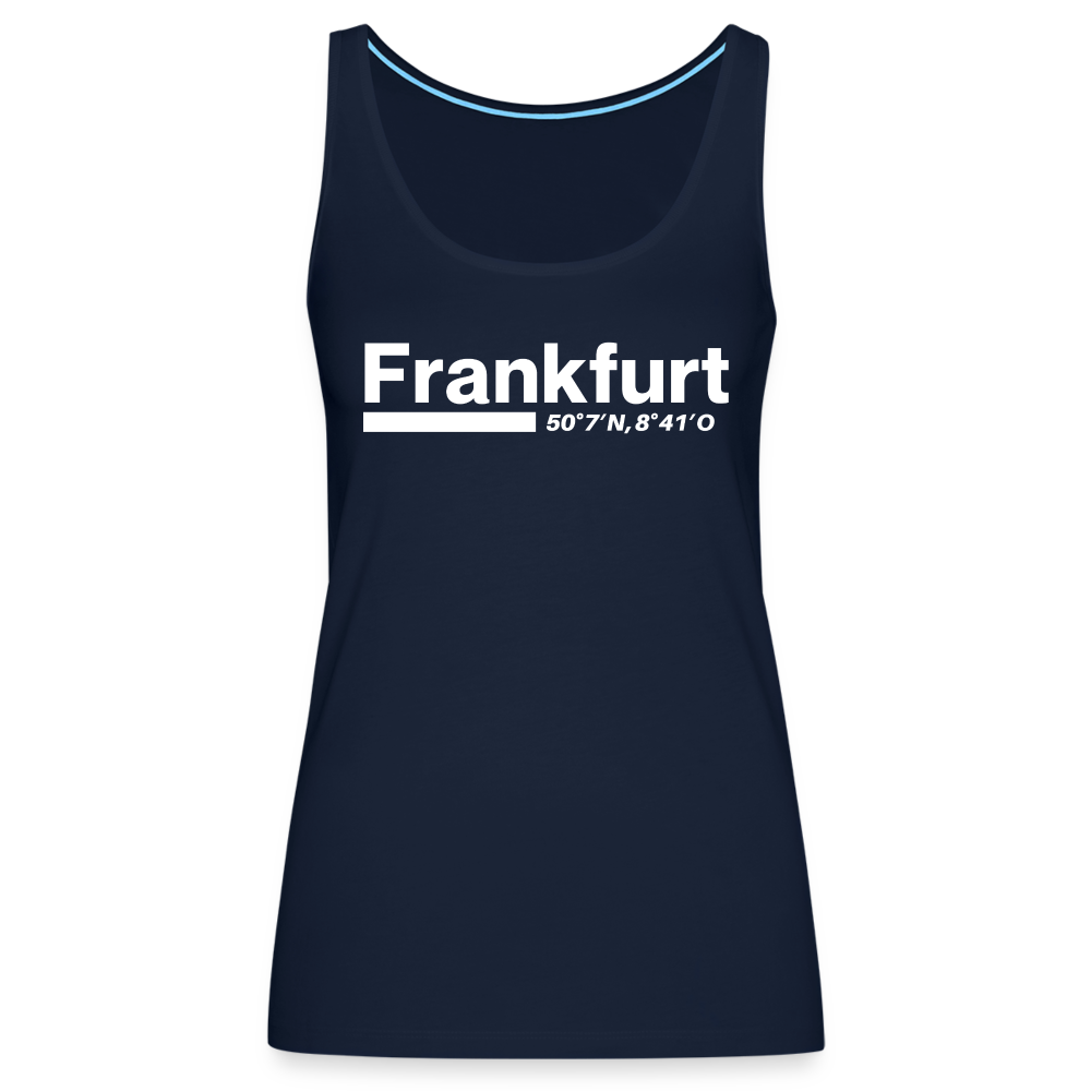 Tanktop Ladies Frankfurt (Main) "Bold GPS White" - Navy