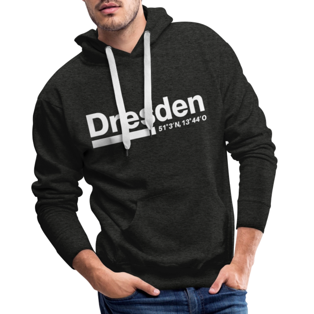 Hoodie Dresden "Bold GPS White" - Anthrazit