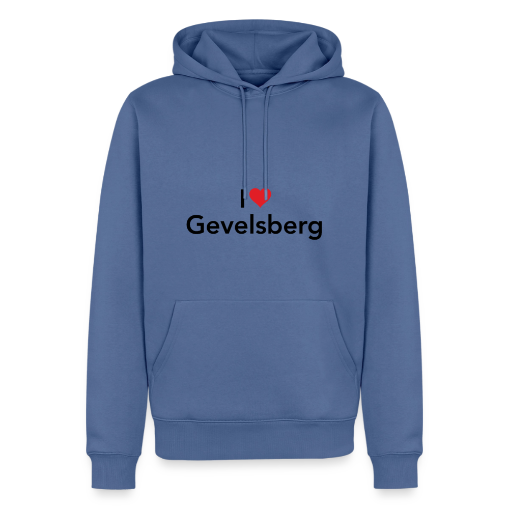 Hoodie "I Love Gevelsberg" Dark Edition - Taubenblau