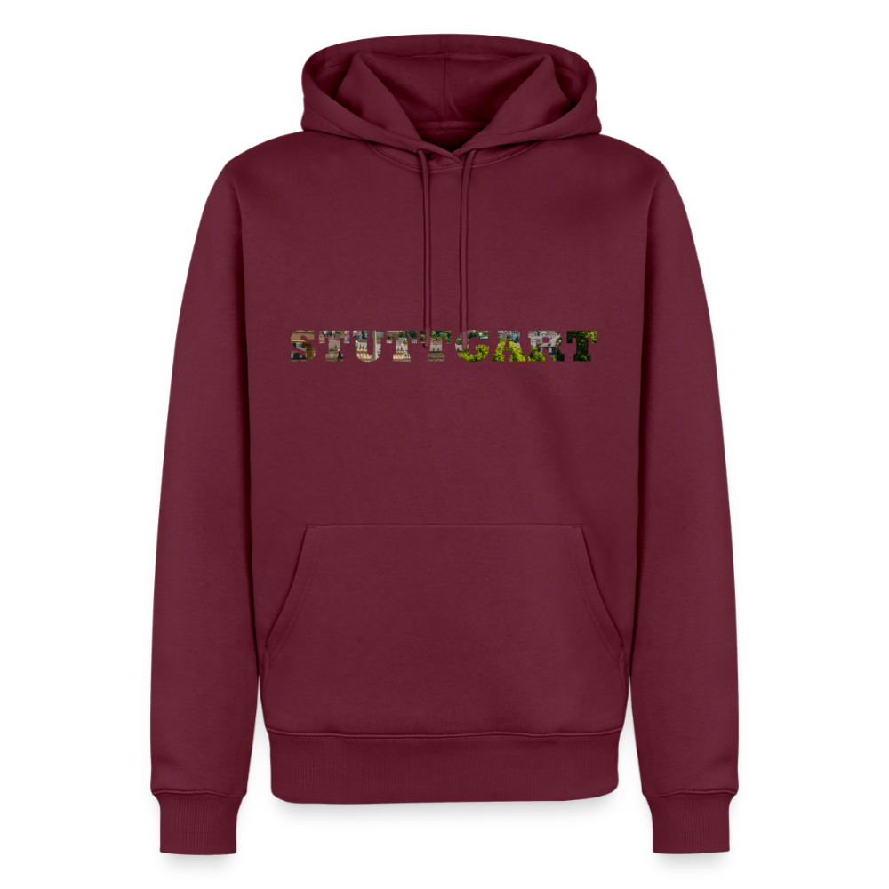 Hoodie Stuttgart "Panorama Bold" - Burgunderrot