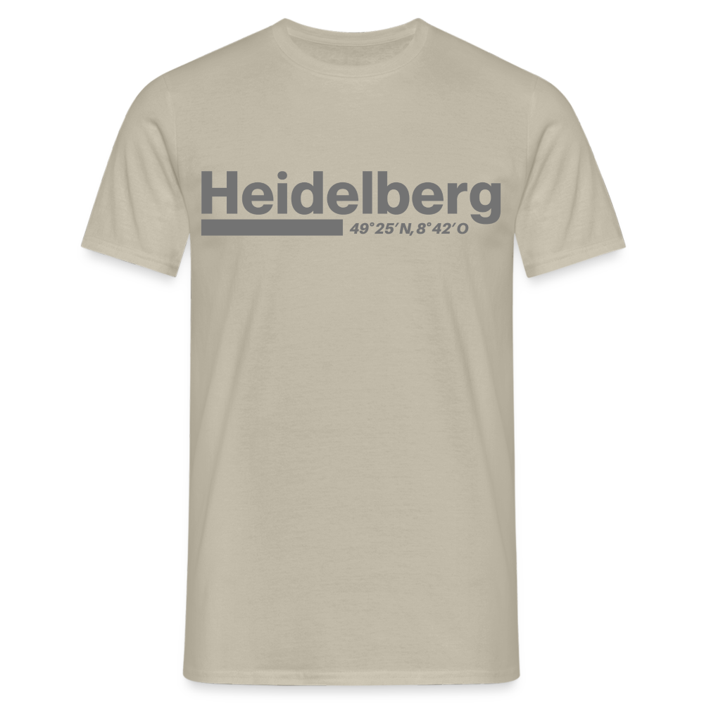 T-Shirt Heidelberg "Bold GPS" - Sandbeige