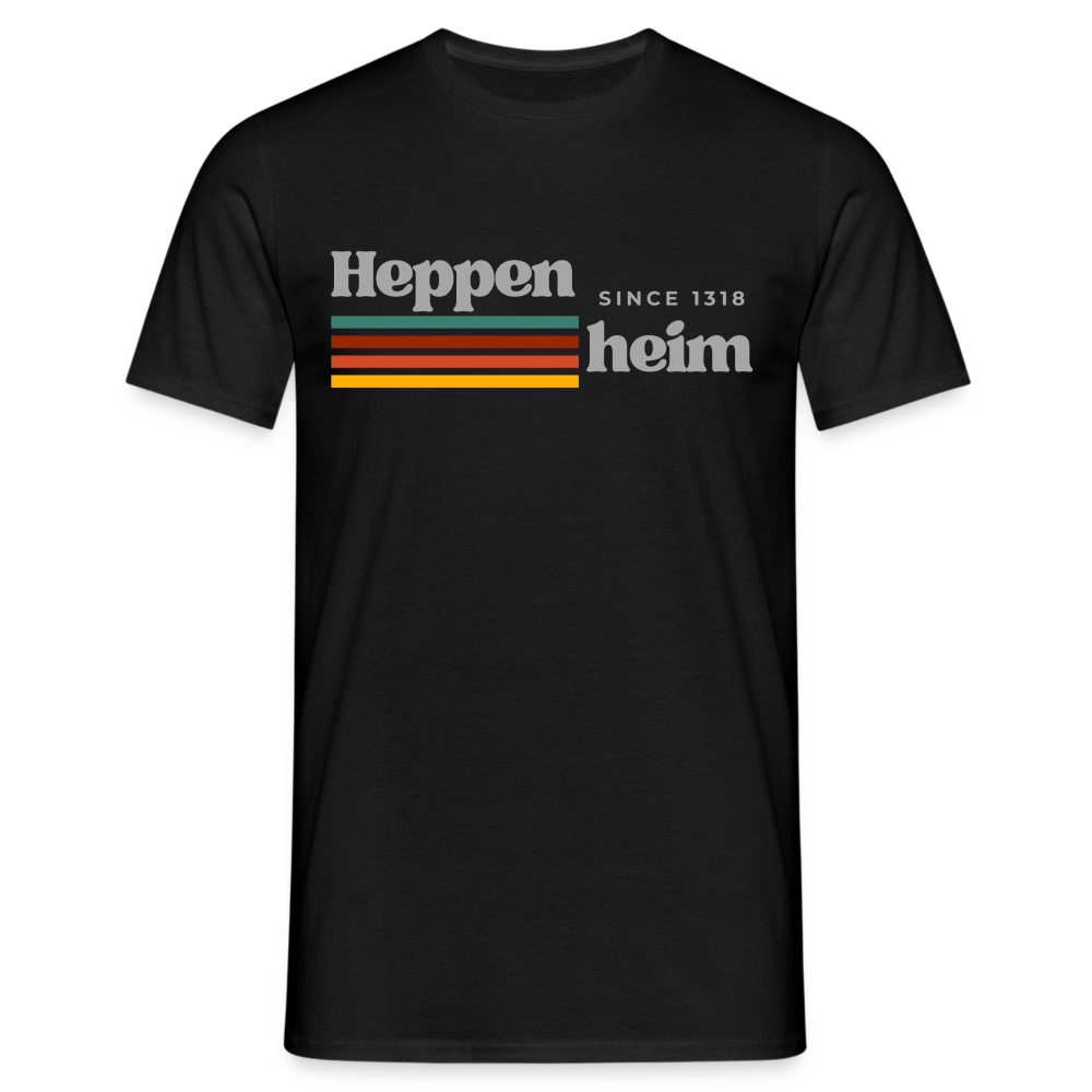 T-Shirt Heppenheim "Retro" - Schwarz