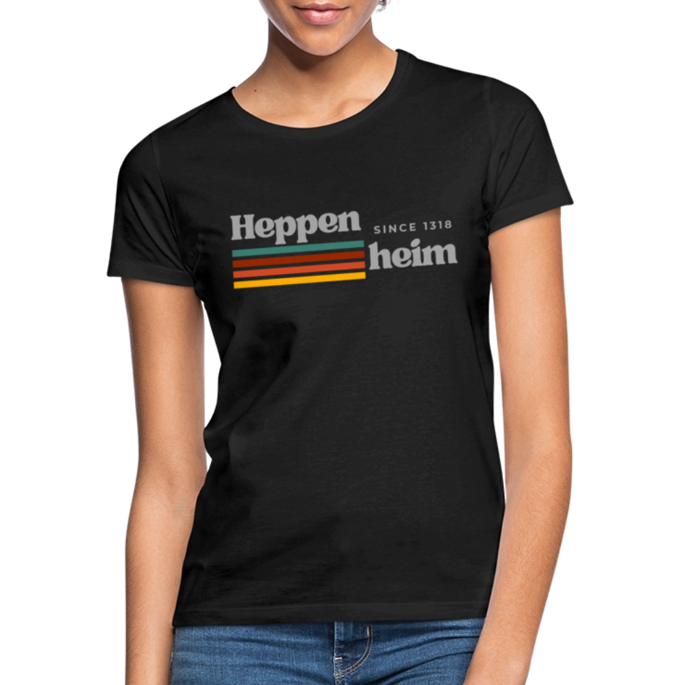 T-Shirt Ladies Heppenheim "Retro" - Schwarz