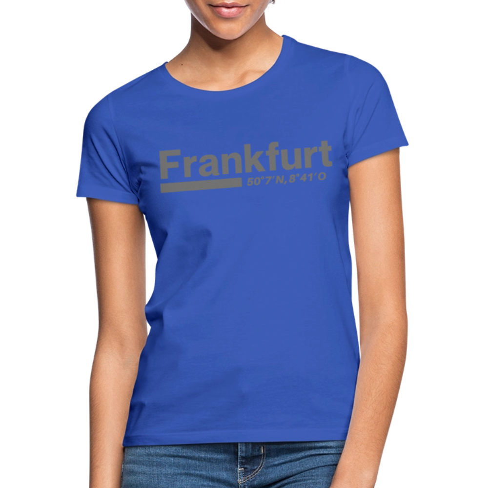 T-Shirt Ladies Frankfurt (Main) "Bold GPS" - Royalblau