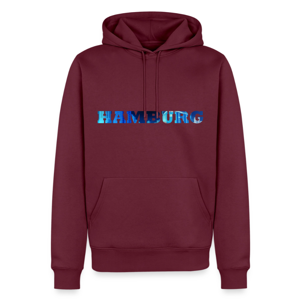 Hoodie Hamburg "Panorama Bold" - Burgunderrot
