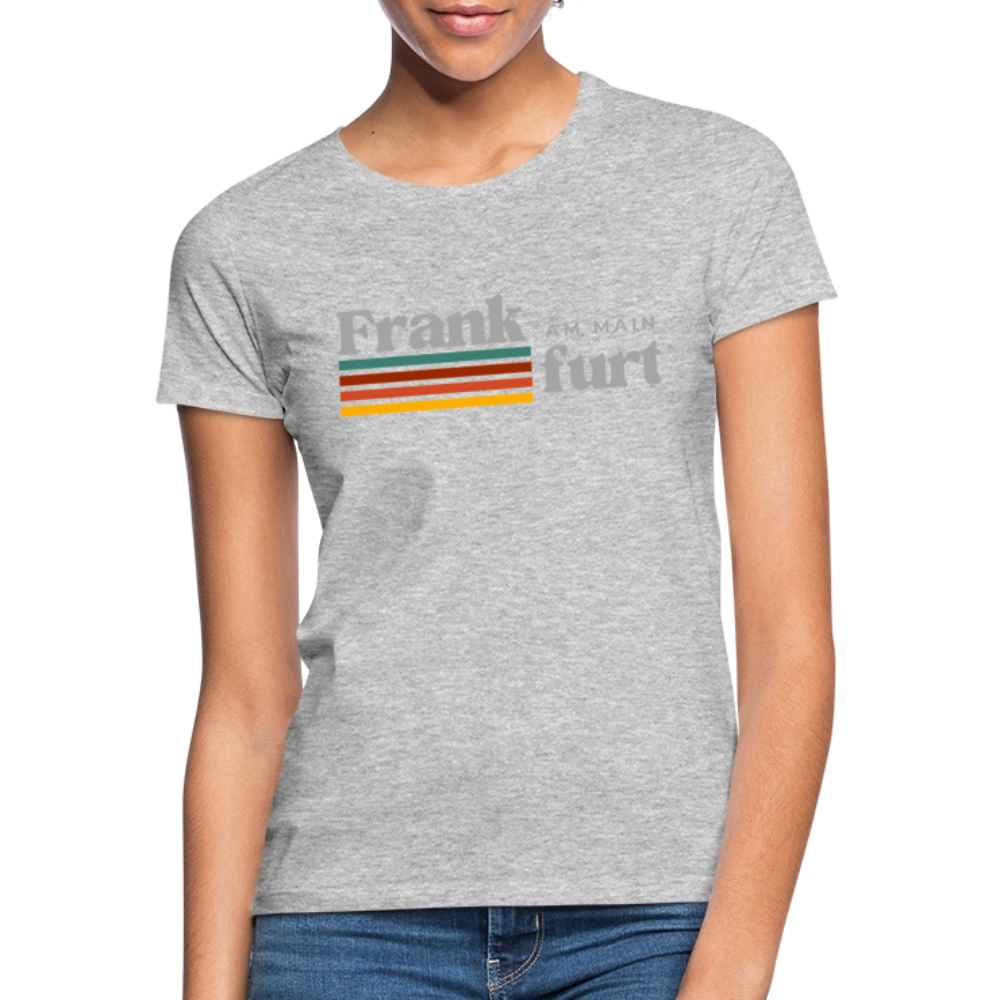 T-Shirt Ladies Frankfurt (Main) "Retro" - Grau meliert