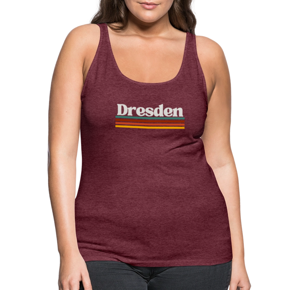 Tanktop Ladies Dresden "Retro" - Bordeauxrot meliert