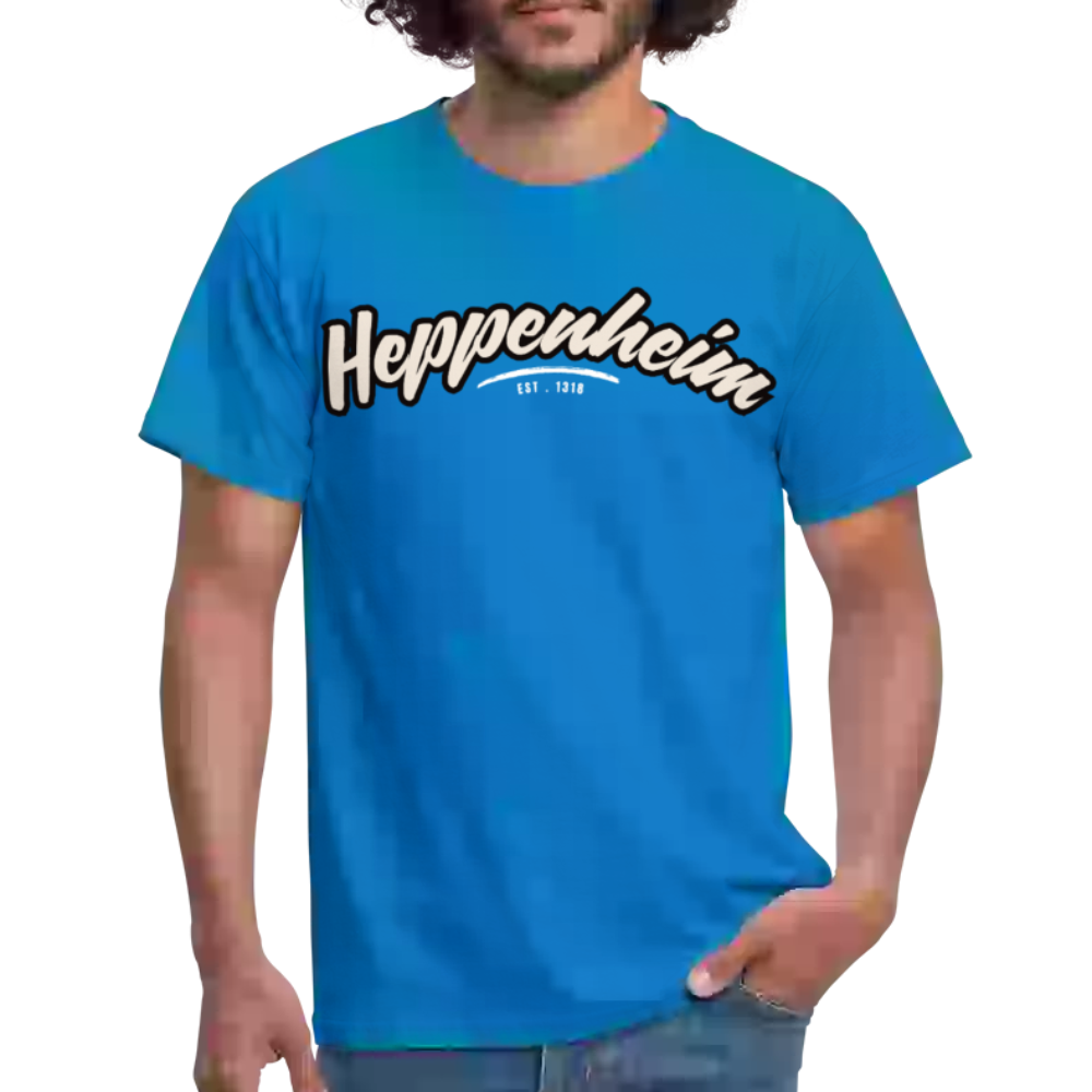 T-Shirt Heppenheim "Graffiti Tag White" - Royalblau
