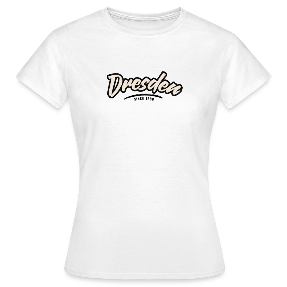 T-Shirt Ladies Dresden "Graffiti Tag" - Weiß
