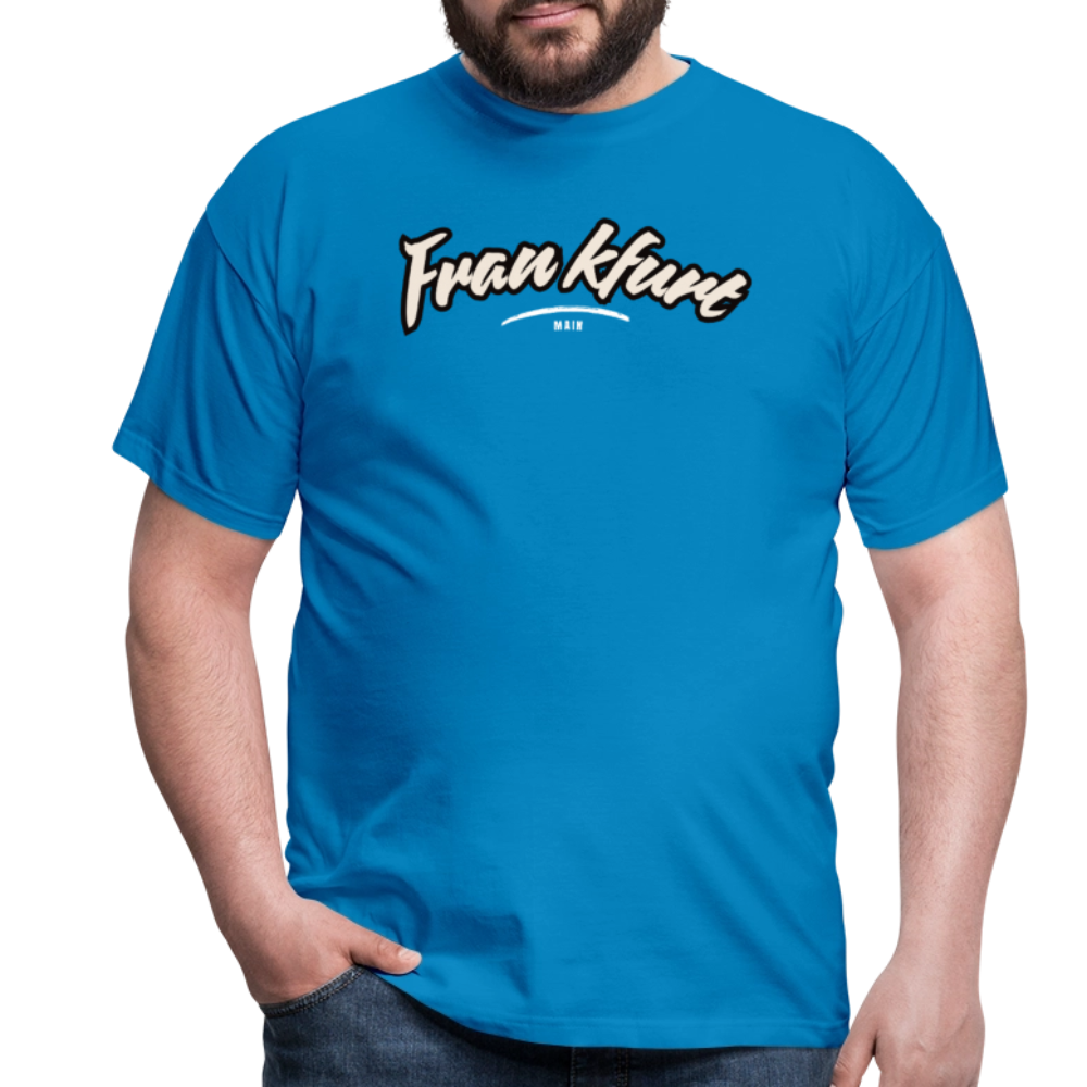 T-Shirt Frankfurt (Main) "Graffiti Tag White" - Royalblau