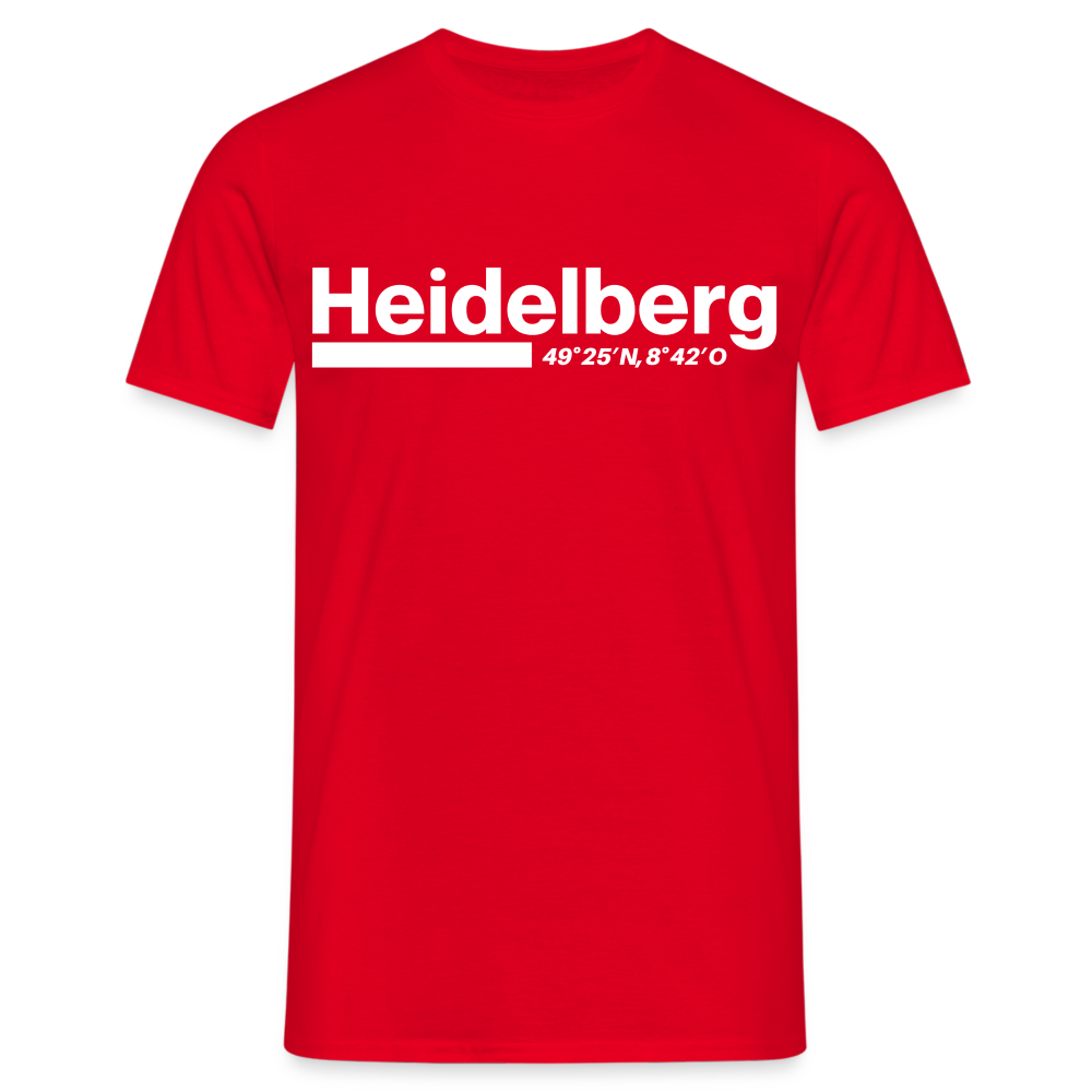 T-Shirt Heidelberg "Bold GPS White" - Rot