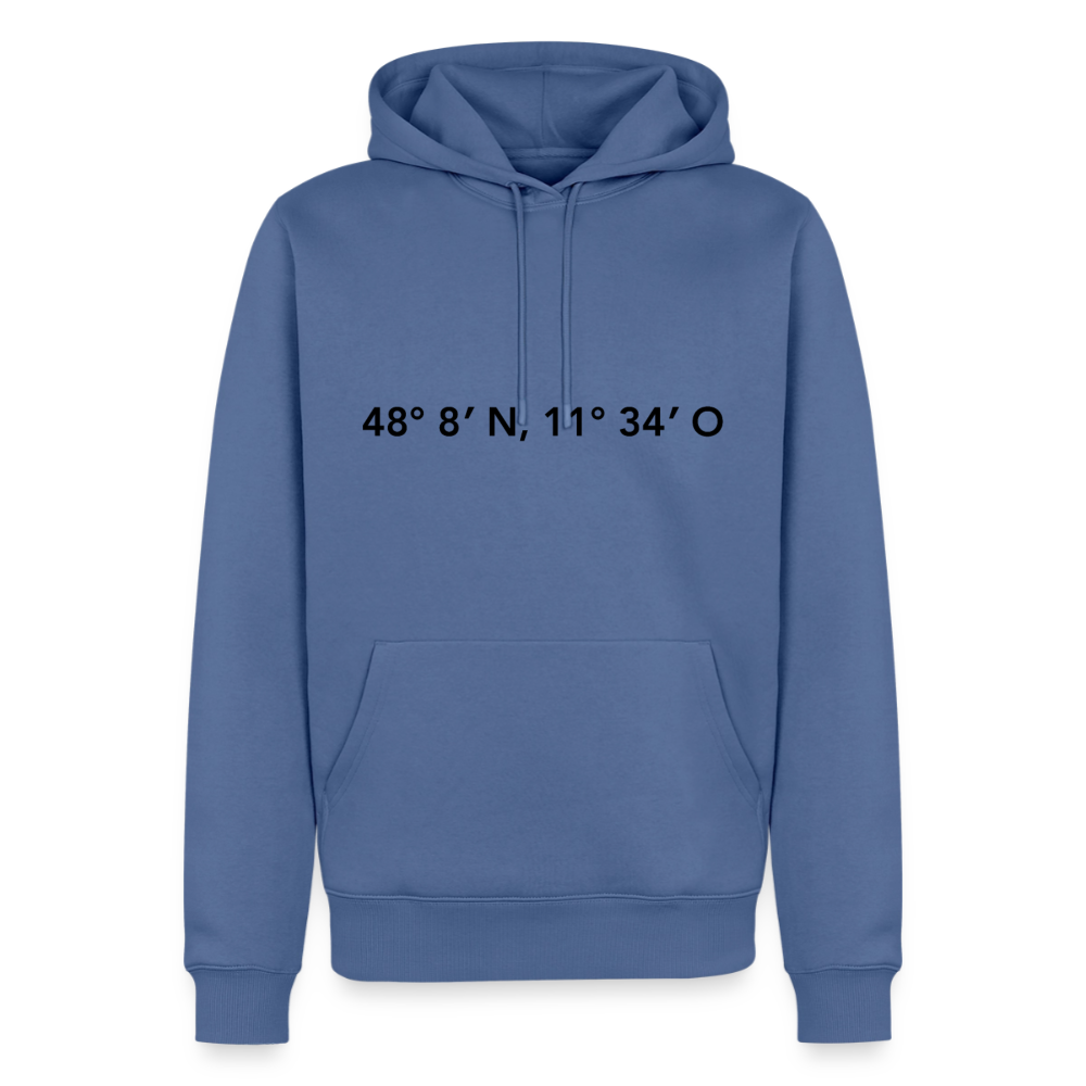 Hoodie München "GPS" Dark Edition - Taubenblau