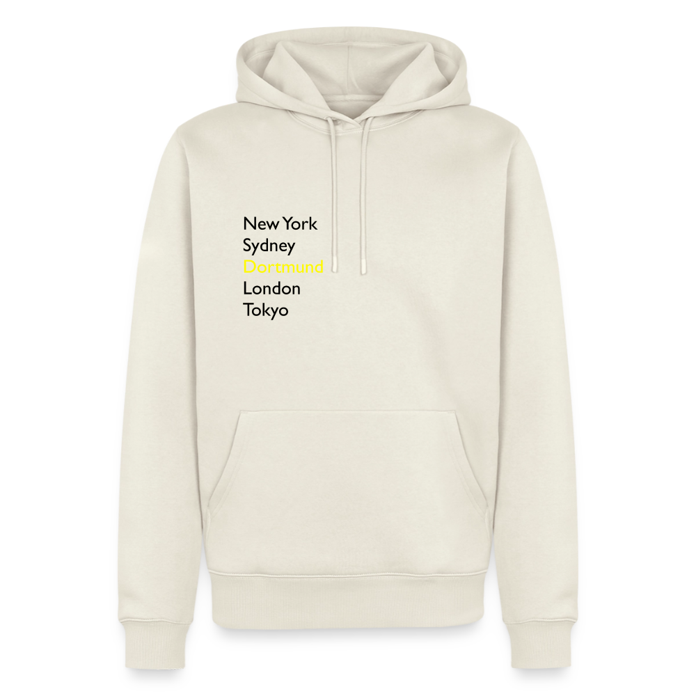 Hoodie Dortmund "Metropolen" Dark Edition - Naturweiß