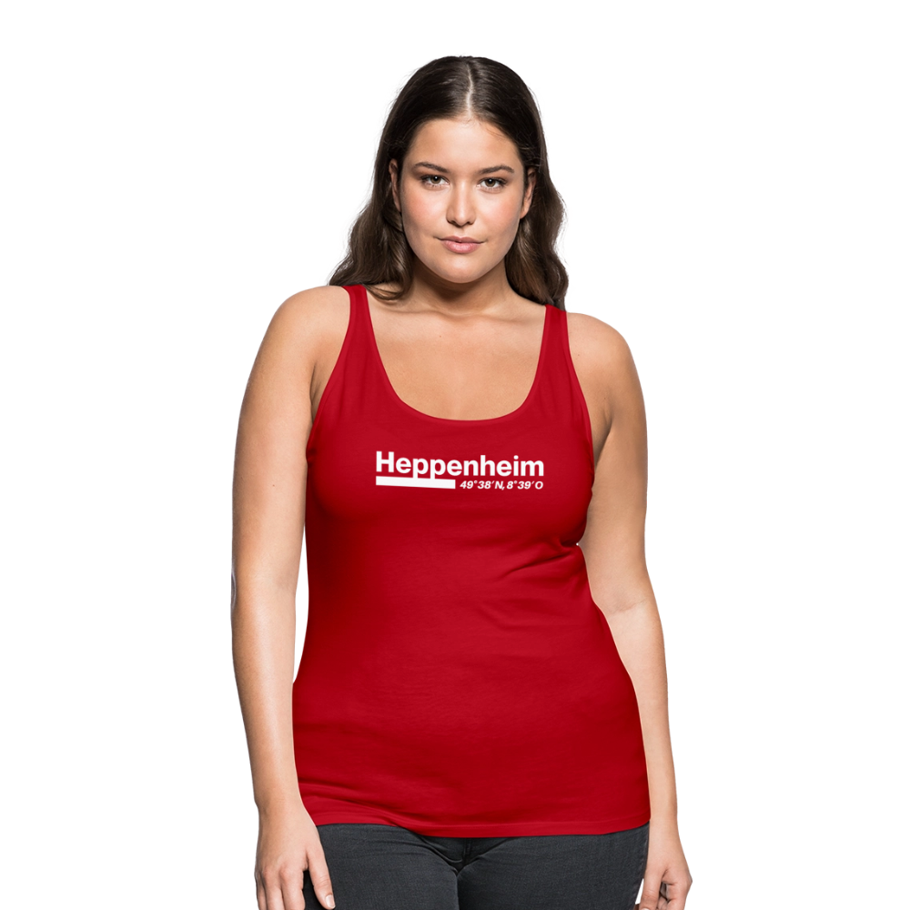 Tanktop Ladies Heppenheim "Bold GPS White" - Rot