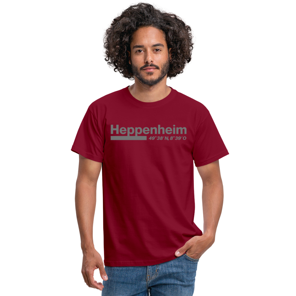 T-Shirt Heppenheim "Bold GPS" - Ziegelrot