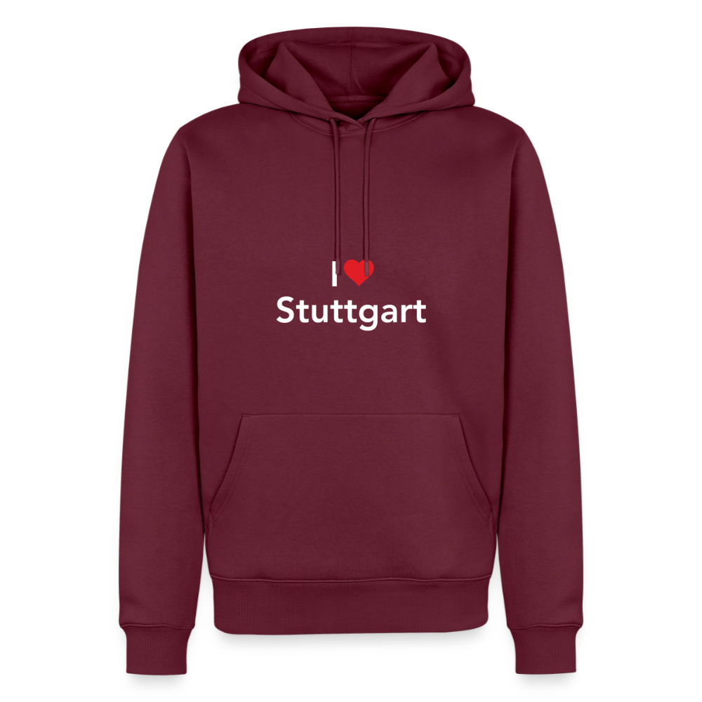 Hoodie "I Love Stuttgart" Bright Edition - Burgunderrot