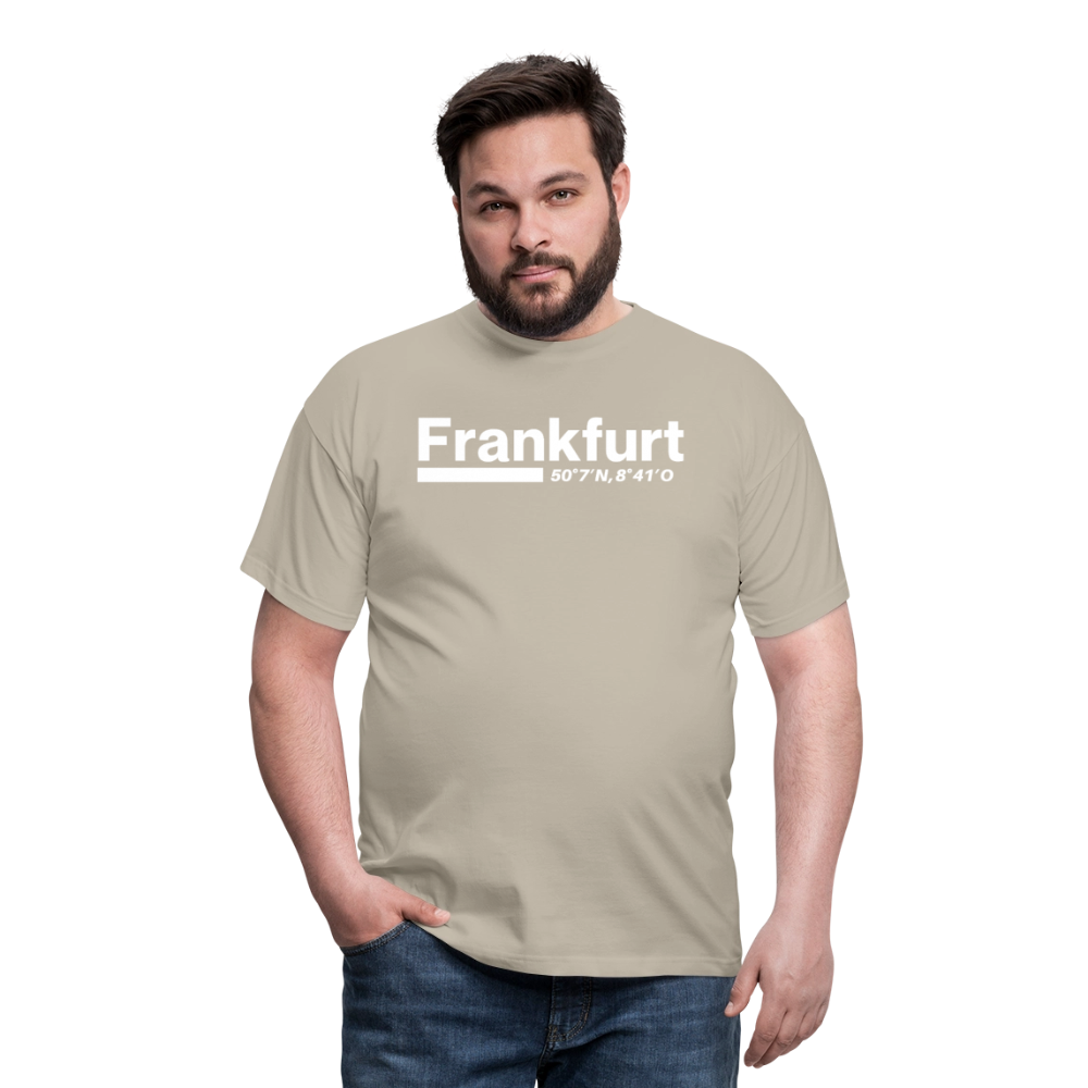 T-Shirt Frankfurt (Main) "Bold GPS White" - Sandbeige