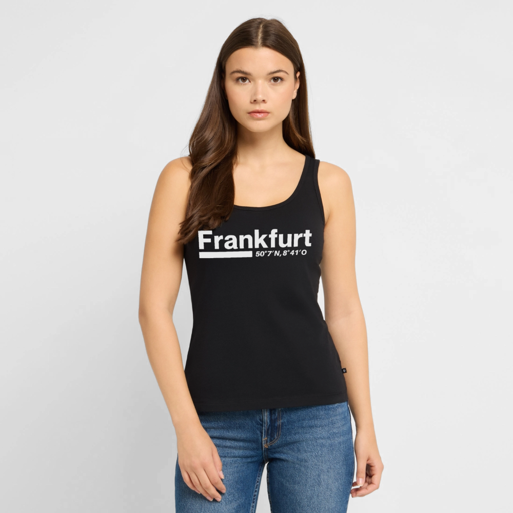 Tanktop Ladies Frankfurt (Main) "Bold GPS White" - Schwarz