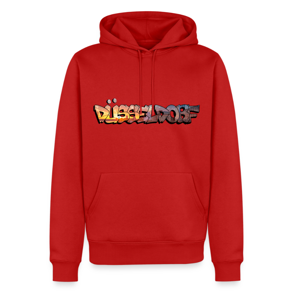 Hoodie Düsseldorf "Skyline Sunset" - Rot