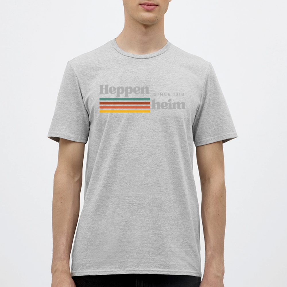 T-Shirt Heppenheim "Retro" - Grau meliert