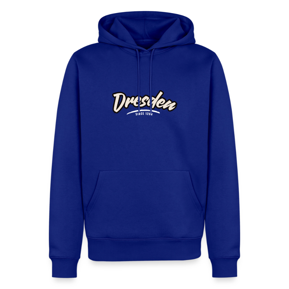 Hoodie Dresden "Graffiti Tag White" - Royalblau