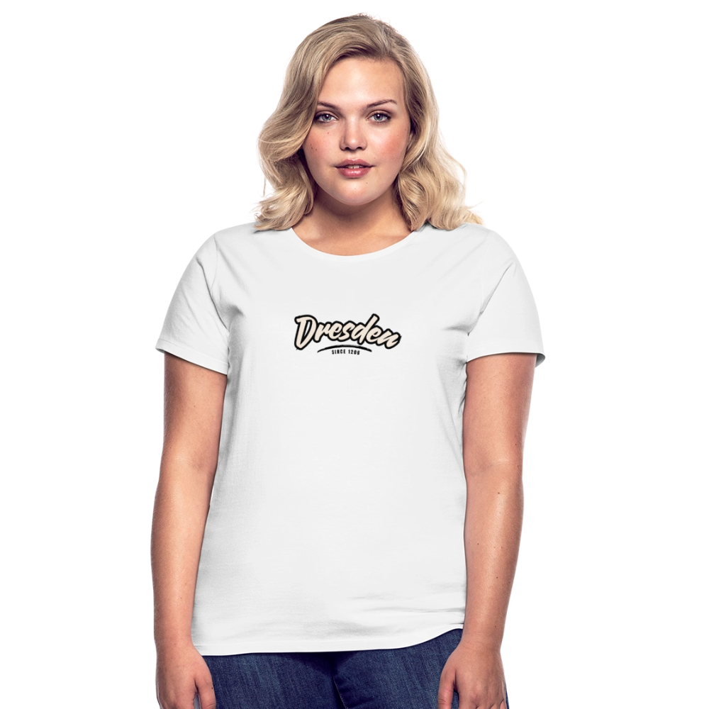 T-Shirt Ladies Dresden "Graffiti Tag" - Weiß