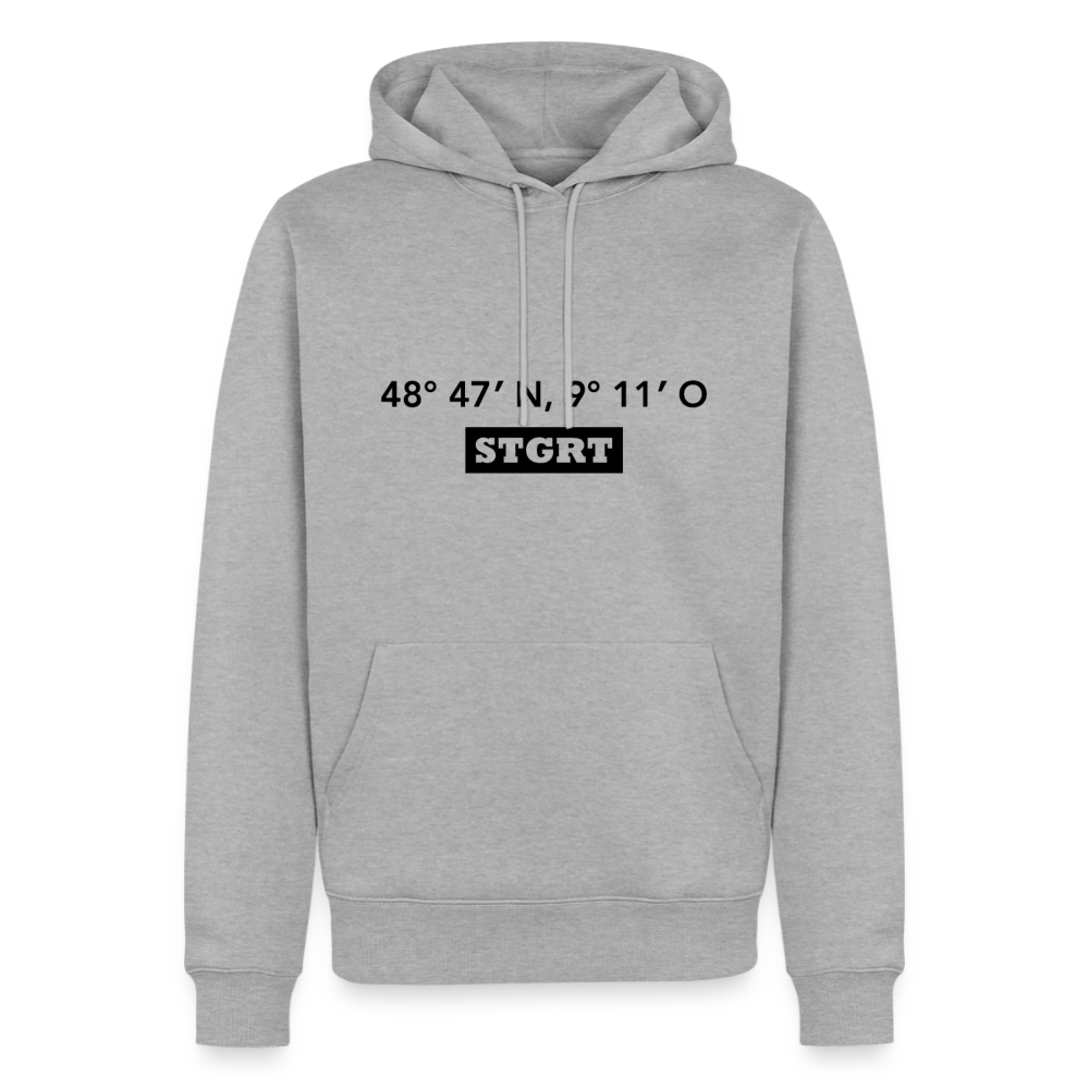 Hoodie Stuttgart "STGRT GPS" Dark Edition - Grau meliert