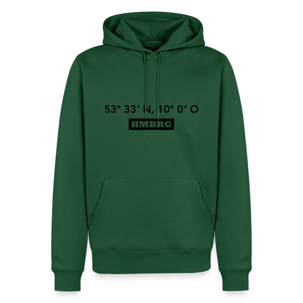 Hoodie Hamburg "HMBRG GPS" Dark Edition - Flaschengrün