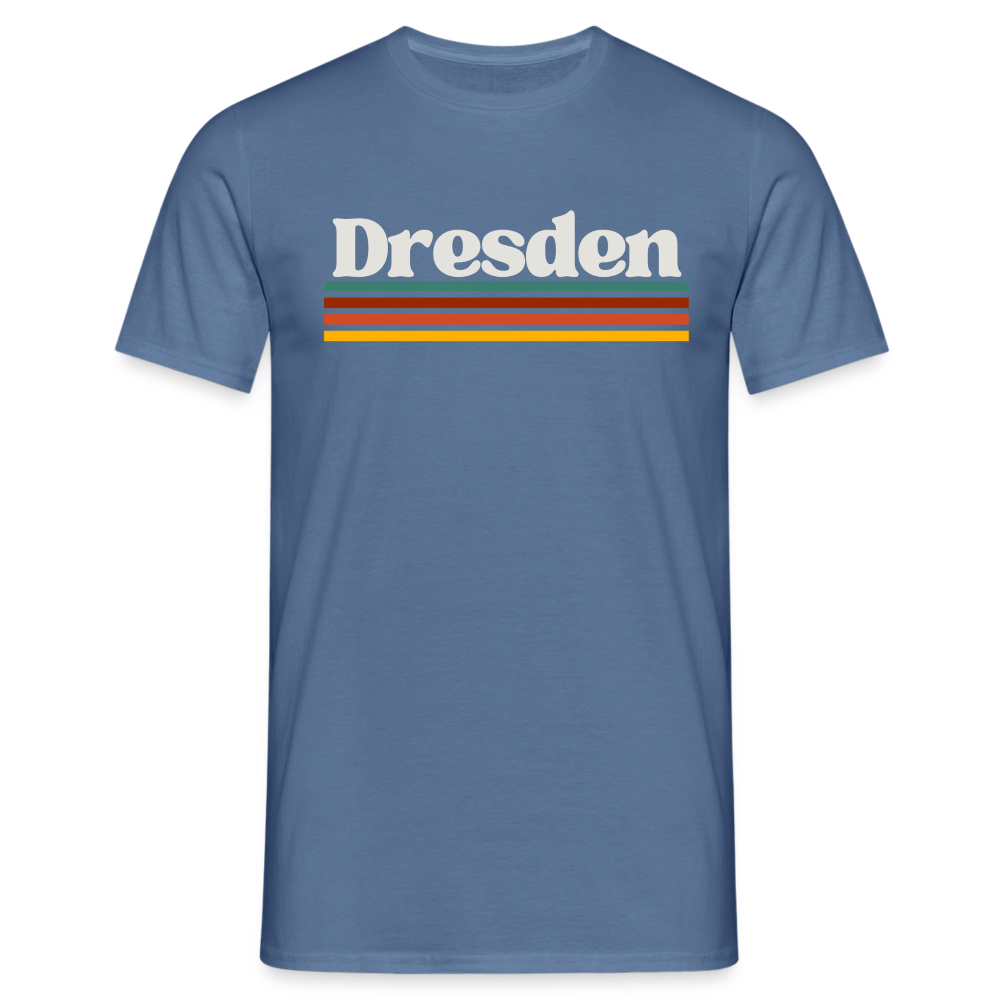 T-Shirt Dresden "Retro" - Taubenblau 