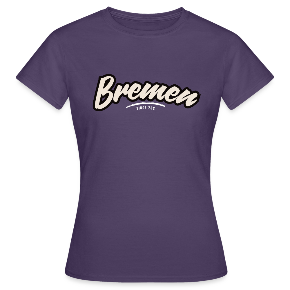 T-Shirt Ladies Bremen "Graffiti Tag White" - Dunkellila