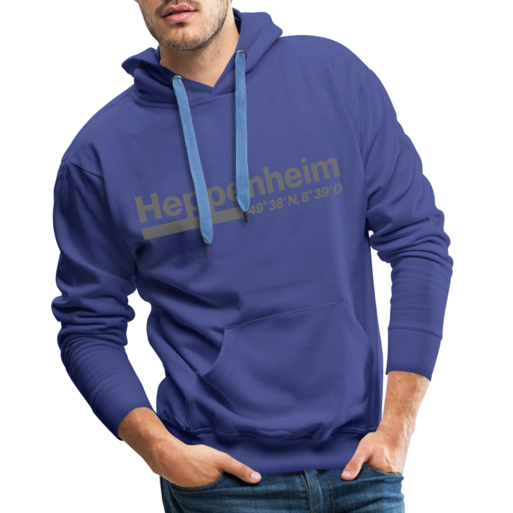 Hoodie Heppenheim "Bold GPS" - Königsblau