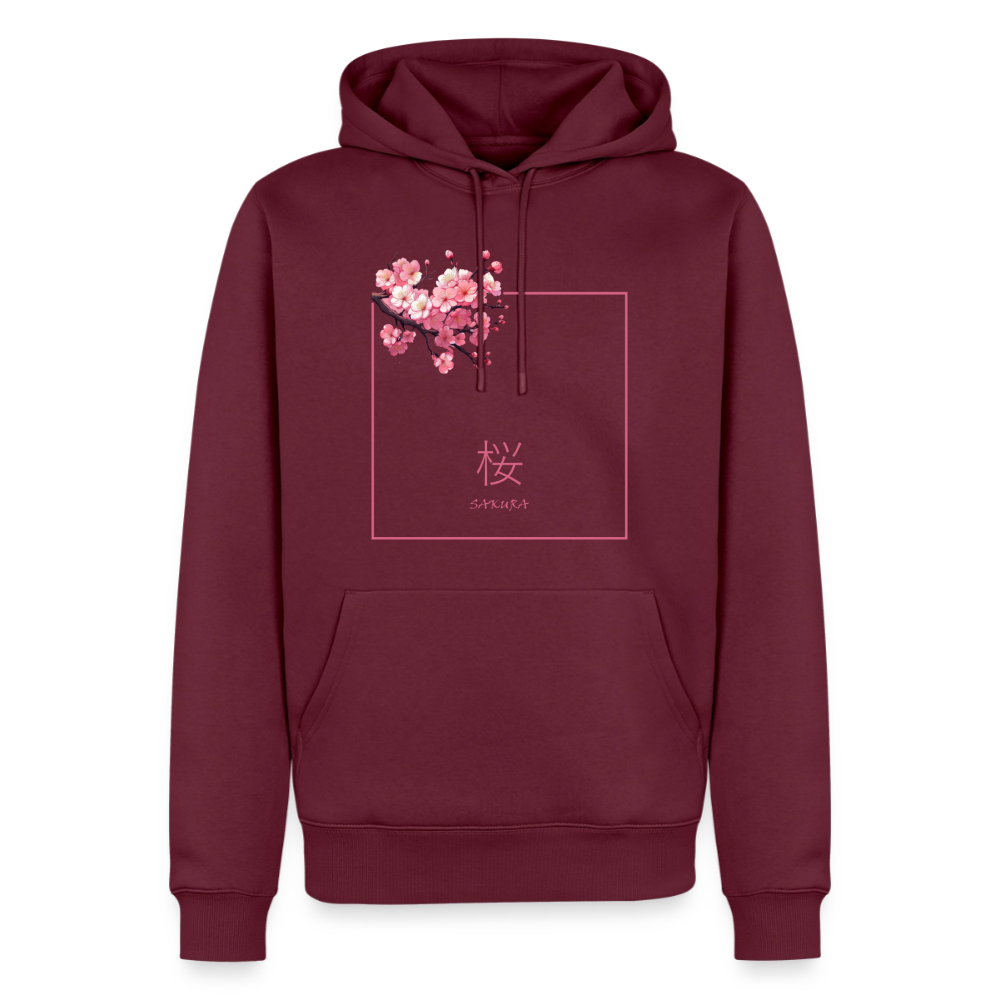 Hoodie Japan "Sakura" - Burgunderrot