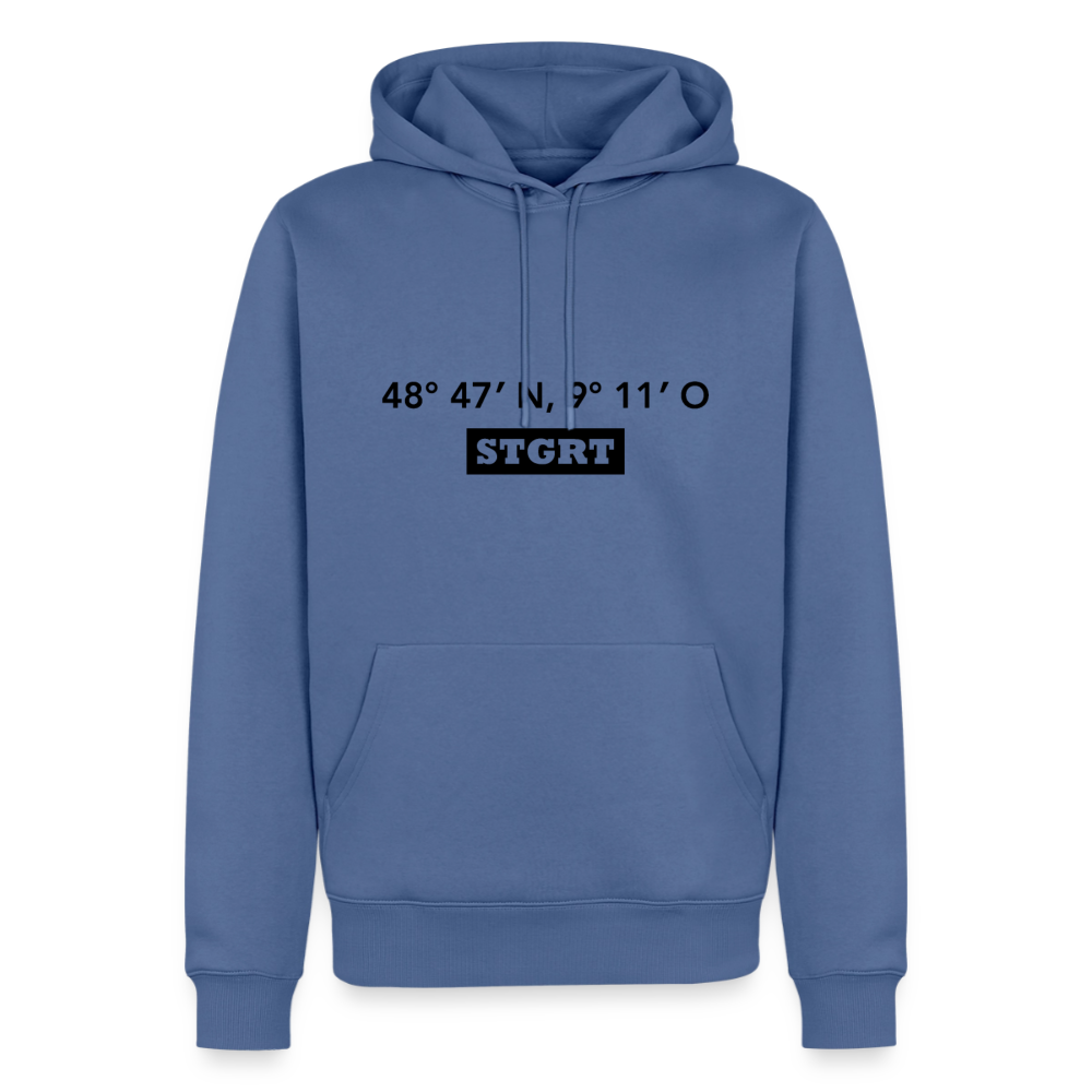 Hoodie Stuttgart "STGRT GPS" Dark Edition - Taubenblau