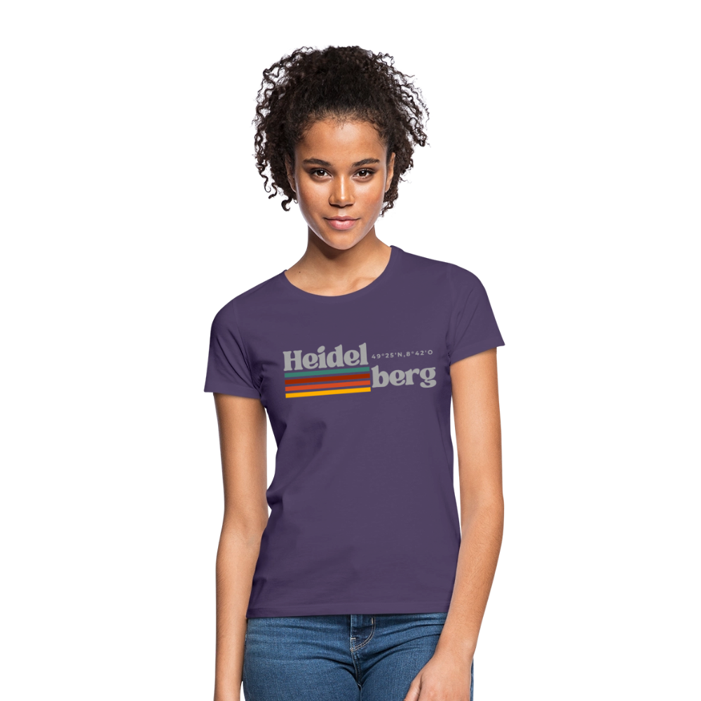 T-Shirt Ladies Heidelberg "Retro" - Dunkellila