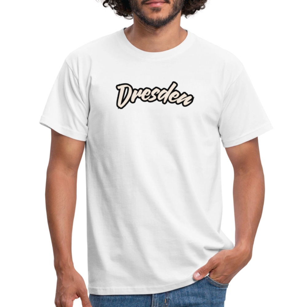 T-Shirt Dresden "Graffiti Tag White" - Weiß