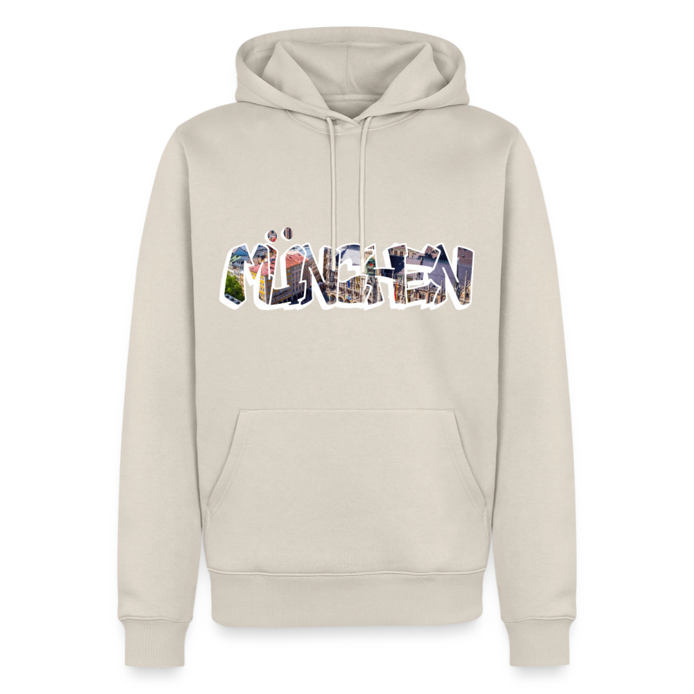 Hoodie München "Graffiti Marienplatz" Bright Edition - Beige