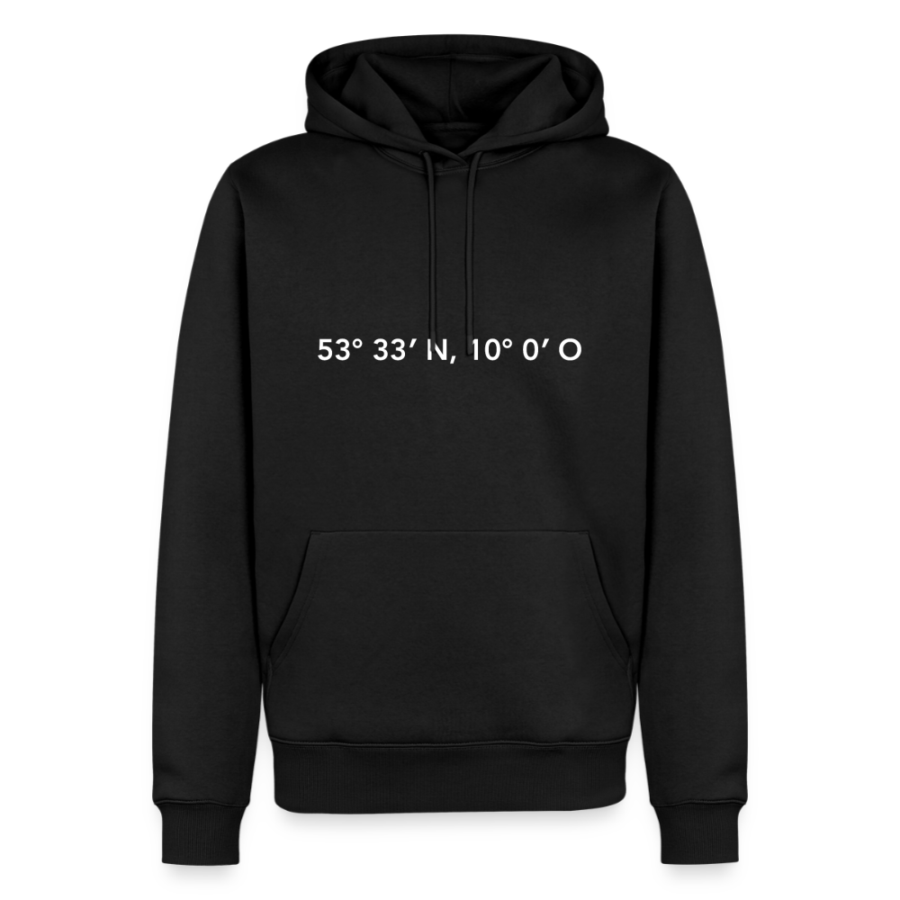 Hoodie Hamburg "GPS" Bright Edition - Schwarz