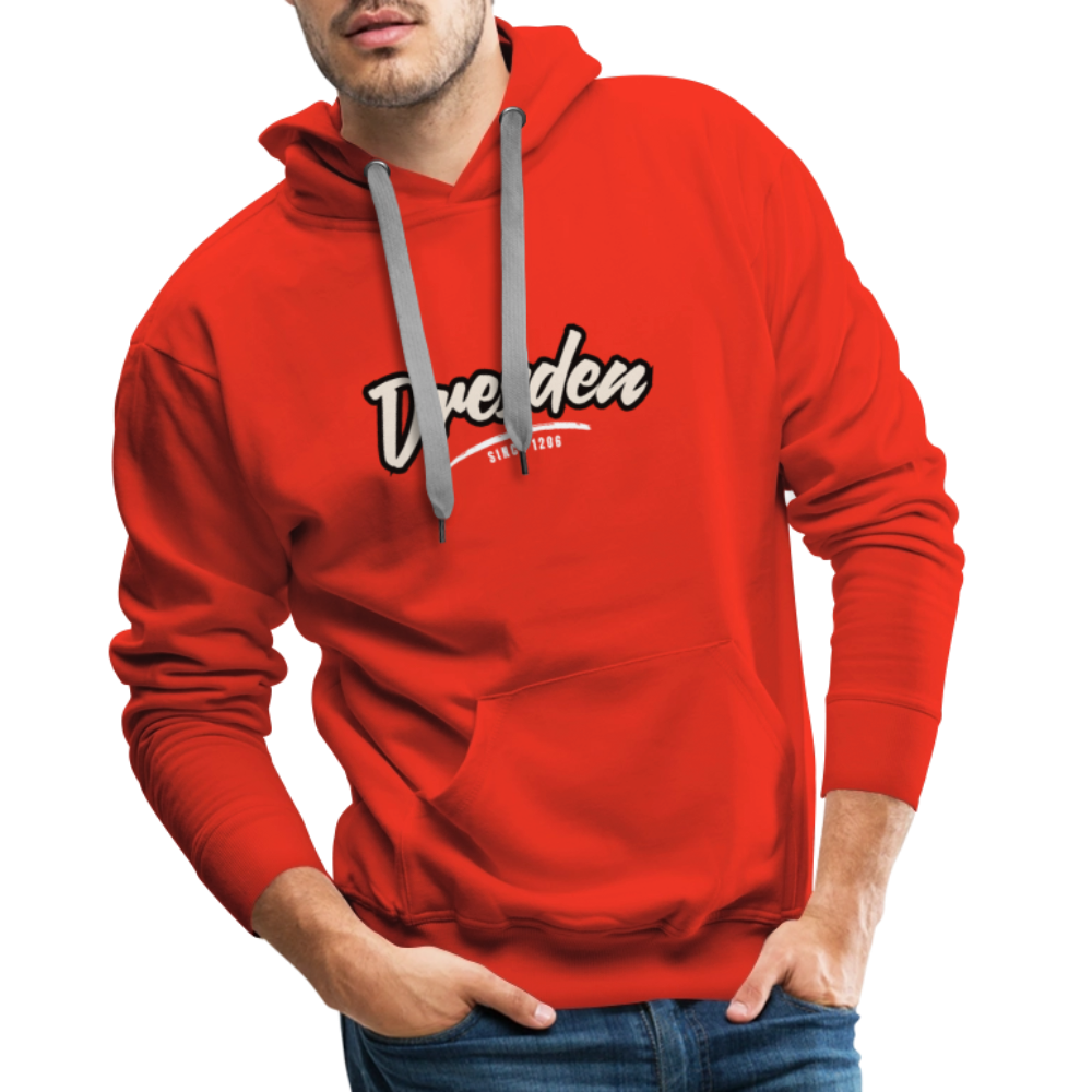 Hoodie Dresden "Graffiti Tag White" - Rot