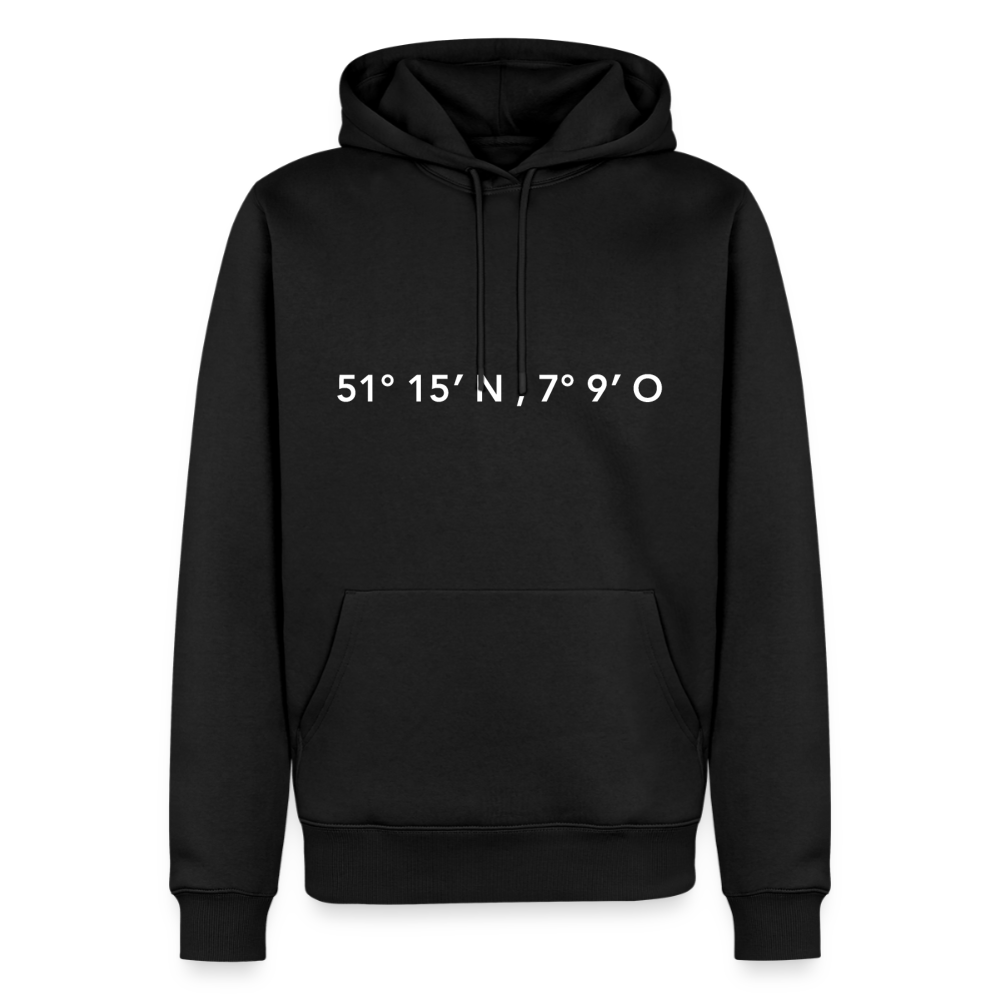 Hoodie Wuppertal "GPS" Bright Edition - Schwarz