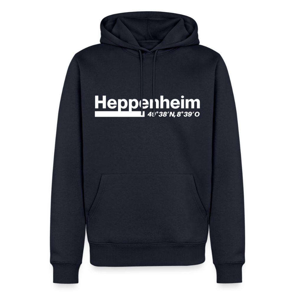 Hoodie Heppenheim "Bold GPS White" - Navy