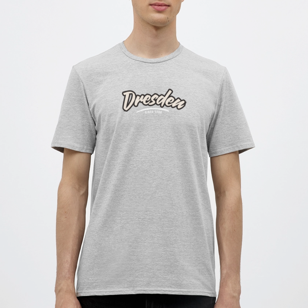 T-Shirt Dresden "Graffiti Tag White" - Grau meliert