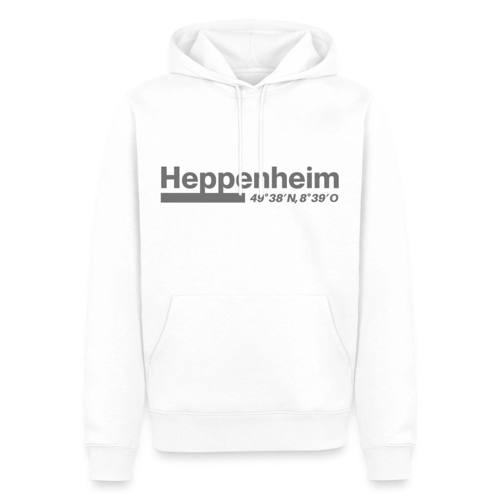 Hoodie Heppenheim "Bold GPS" - Weiß
