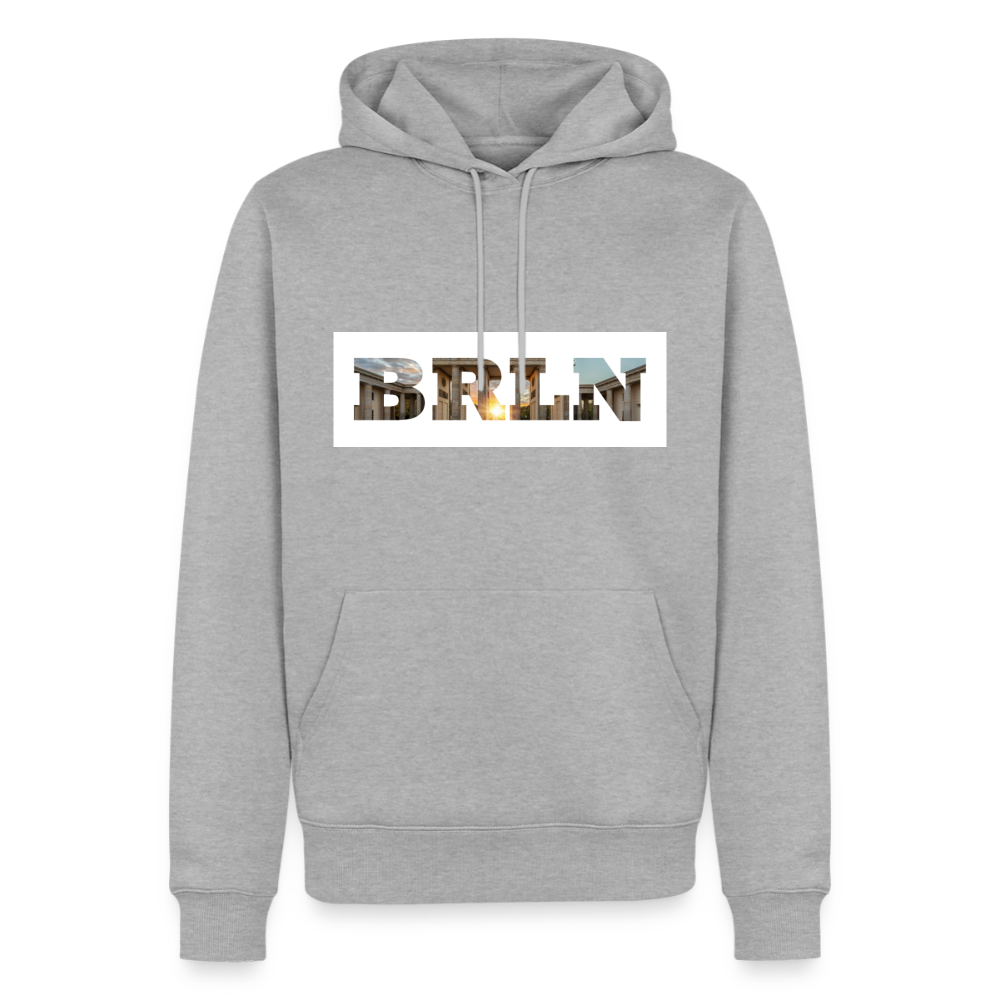 Hoodie Hamburg "BRLN Brandenburger Tor" Bright Edition - Grau meliert