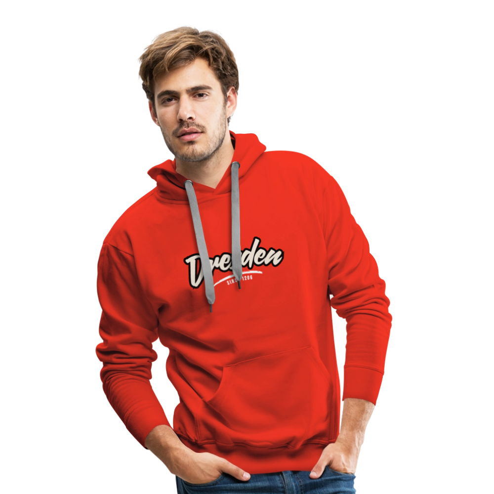 Hoodie Dresden "Graffiti Tag White" - Rot