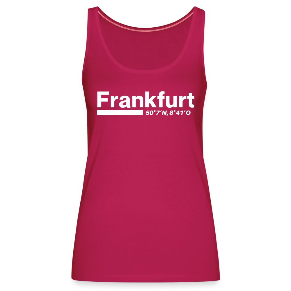 Tanktop Ladies Frankfurt (Main) "Bold GPS White" - dunkles Pink