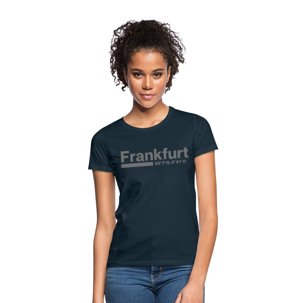 T-Shirt Ladies Frankfurt (Main) "Bold GPS" - Navy