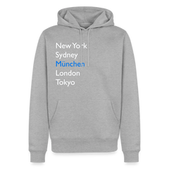 Hoodie München "Metropolen Big" Bright Edition - Grau meliert