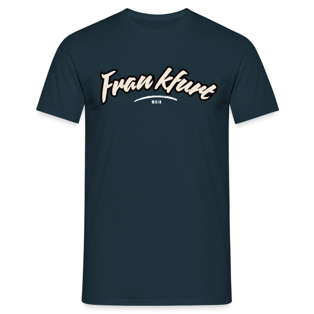 T-Shirt Frankfurt (Main) "Graffiti Tag White" - Navy